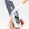 Griffonnage Skull pour iPhone XR sur une Coque de silicone anti chocs