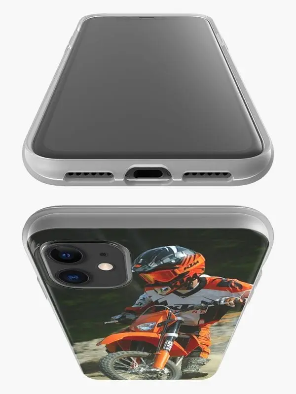 Housse en silicone Motocross Run pour iPHone 12, iPhone 12 Mini, iPhone 12 PRO, iPhone 12 PRO MAX