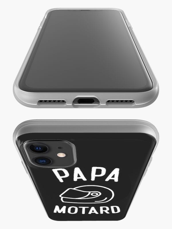 Housse de Silicone pour iPhone 12, iPhone 12 Mini, iPhone 12 Pro, iPhone 12 PRO MAX personnalisée motif Papa Motard