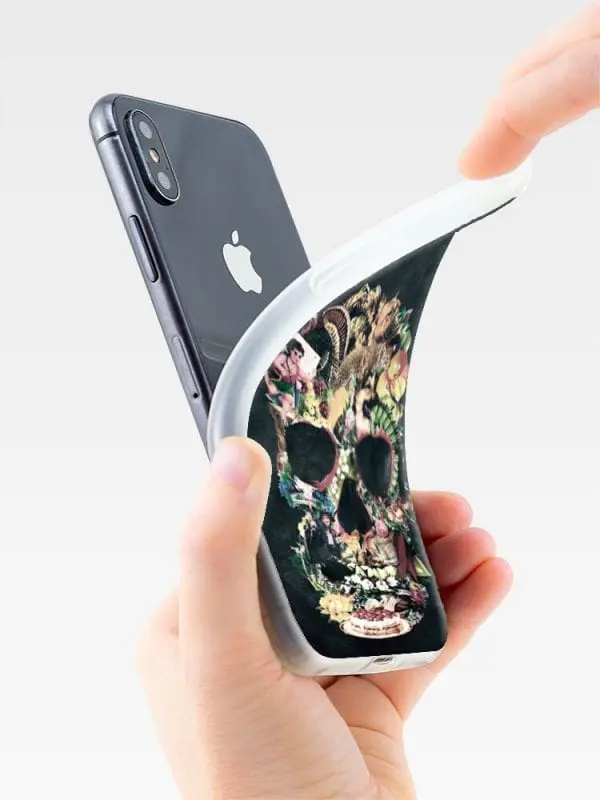 Etui de protection Tpu Motif Skull Vintage pour iPhone XR
