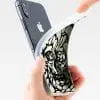 Housse gel Silicone de téléphone portable Apple iPhone XR motif Tete de Mort en Noir et Blanc