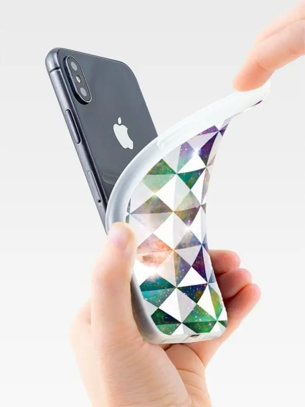 Coque de Silicone iPhone XR motif Space Diamonds