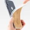 Coque anti chocs iPhone XR souple effet Texture bois
