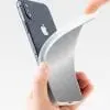 Coque Silicone pour iPhone XR Texture Métal