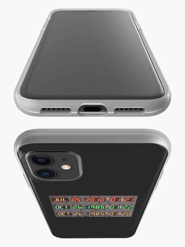 Housse en Silicone personnalisée Time Machine Back to the future pour iPhone 12, iPhone 12 Mini, iPhone 12 PRO, iPhone 12 PRO MAX