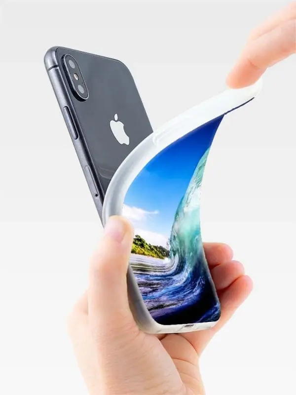 Coque de silicone personnalisée Wave Wall pour iPhone XR