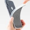 Coque de silicone anti chocs pour iPhone XR Waves géométriques