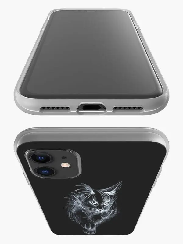 Vanishing Cat, Housse pour iPhone en Silicone, collection Animaux