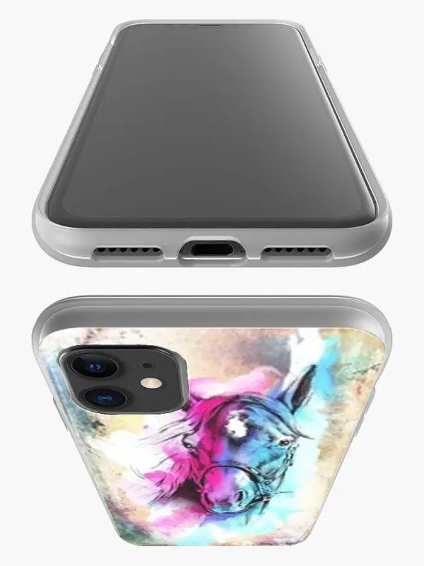 Watercolor Horse, Housse pour iPhone en Silicone, collection Cheval