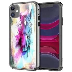 Watercolor Horse, Coque iPhone en Verre Trempé, collection Cheval