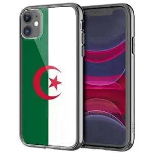 Drapeau Algerie, Coque pour iPhone 12 en Verre Trempé