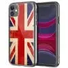Union Jack Vintage, Grande Bretagne, Coque drapeau pour iPhone 12 en Verre Trempé