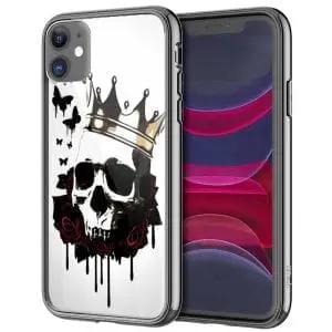 Skull King, Coque pour iPhone 12 en Verre Trempé