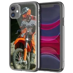 Motocross Ktm, Coque pour iPhone 12 en verre Trempé