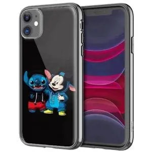 Mickey Mouse, Coque Stitch X The Mouse pour iPhone 12 en Verre Trempé