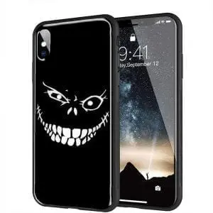 Coque Crazy Monster Grin pour iPhone XR en Verre Trempé