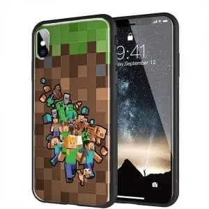 Coque Minecraft pour iPhone XR en Verre Trempé