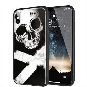 Coque Skull Bones pour iPhone XR en Verre Trempé