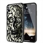 Coque Skull Black And White pour iPhone XR en Verre Trempé