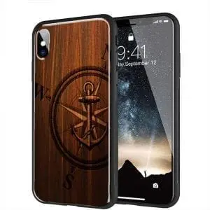Coque Wooden Anchor pour iPhone XR en Verre Trempé