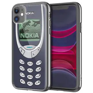 Coque renforcée pour iPhone 12 design Gsm Nokia retro en verre Trempé