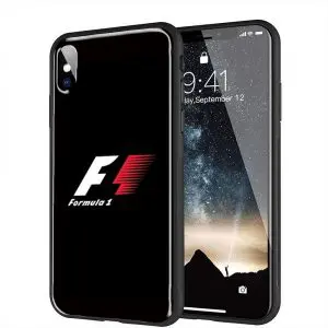 Coque renforcée en Verre Trempé pour iPhone X, XR, XS, Motif Formula One, Grand Prix F1