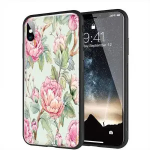 Coque Motif Floral Aquarelle pour téléphones iPhone, Samsung, Huawei en verre renforcé