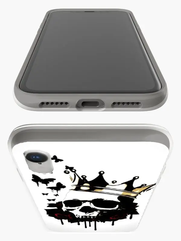 Coque personnalisée pour iPhone XR motif Skull Rey de la Muerte en silicone