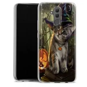 Coque Halloween Cat pour Huawei Mate 20, Mate 20 Lite, Mate 20 Pro