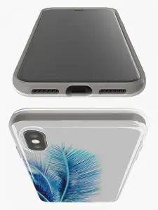 Coque Branche Bleu pour téléphones iPhone, Samsung, Huawei en gel silicone