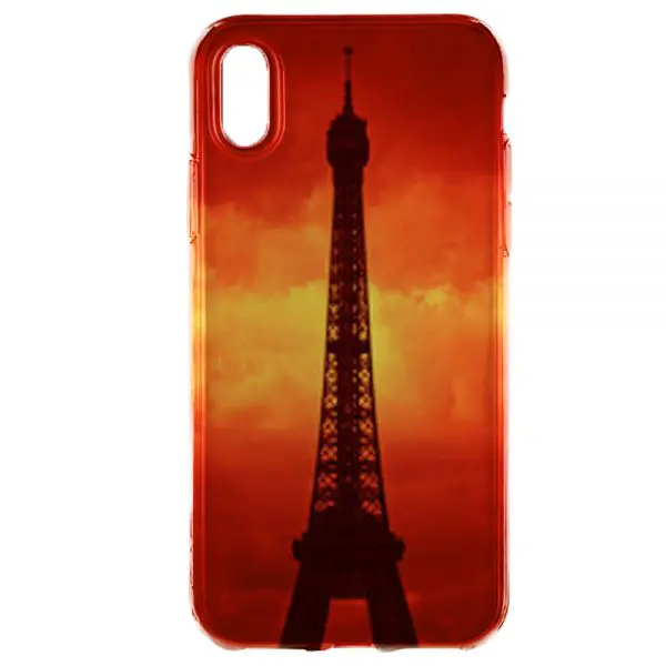 Coque Eiffel Tower Red Sky pour Apple iPhone, Samsung, Huawei en Silicone gel