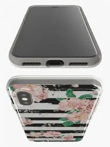 Coque Apple iPhone, Samung, Huawei souple personnalisée Roses Roses et mariniere