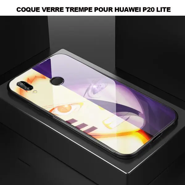 Coque de téléphone Huawei P20 LITE Naruto Vs Sasuke en Verre Trempé