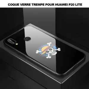 Coque Logo One Piece Pirate pour téléphone Huawei P20 Lite en verre Trempé