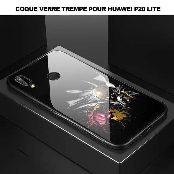 Coque de Verre One Punch Man pour smartphone Huawei P20 Lite