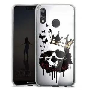 Coque Skull El Rey de la Muerte pour téléphones Huawei P20, P20 Lite, P20 Pro en silicone