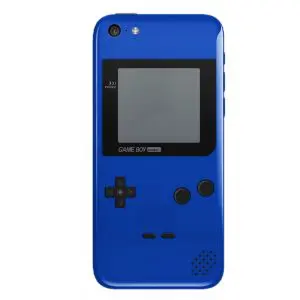 Coque personnalisée pour iPhone 5c Motif Console de Jeux Game Boy de couleur Bleue