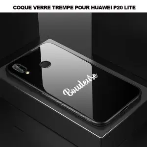 Coque smartphone arriere Verre Trempé P20 Lite Huawei Motif Personnalisé Boudeuse