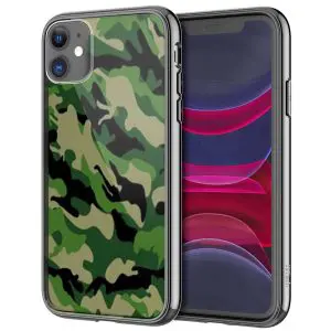 Coque iPhone 12 Camouflage Militaire Vert