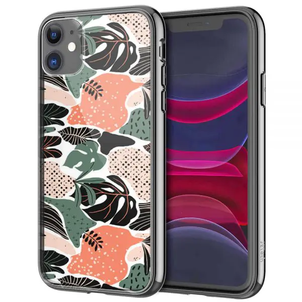 Coque philodendron leaf lady pour iPhone, Samsung, Huawei