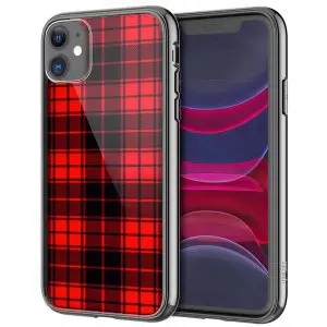 Coque plaid rouge noel pour iPhone, Samsung, Huawei
