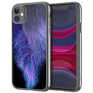Coque particle optical purple air pour iPhone, Samsung, Huawei