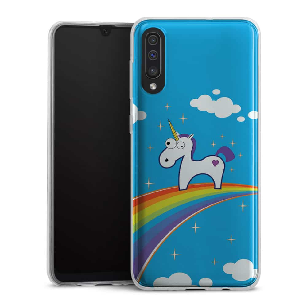 باتشو Coque Samsung Galaxy A50 Rainbow Licorne | Housse Tpu