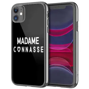 Coque Madame Connasse pour iPhone, Samsung, Huawei, Xperia, Xiaomi en verre trempé