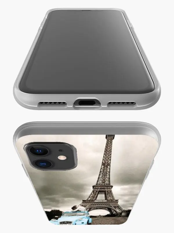 Coque Silicone Love Paris Vintage pour téléphones iPhone, Samsung, Huawei, Xiaomi