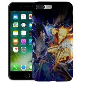 Coque Silicone Fight Naruto Sasuke pour iPhone 8 PLUS