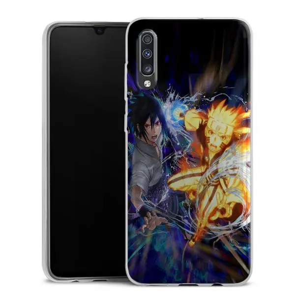 Coque Fight Naruto Sasuke pour Samsung Galaxy A70 en Silicone