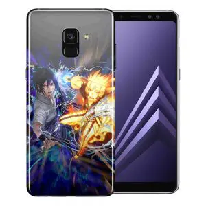 Coque Fight Naruto Sasuke pour Samsung Galaxy A8 2018 en Silicone