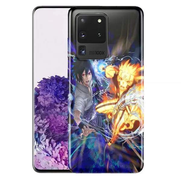 Coque Fight Naruto Sasuke en Silicone pour Samsung Galaxy S20 Ultra