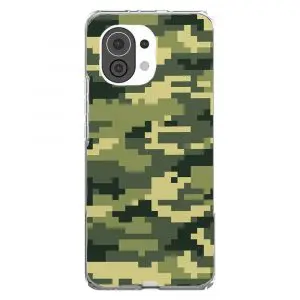 Treilli Camouflage Armée Vert, Coque en Silicone pour Xiaomi Mi 11